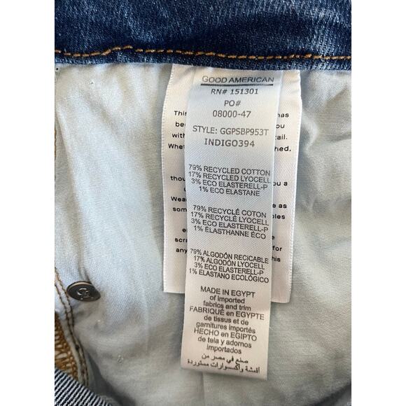 NEW Good American The Weekender Jeans Straight Leg Denim Indigo394 - Size 14/32 - Picture 9 of 9